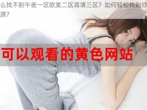 为什么找不到午夜一区欧美二区高清三区？如何轻松找到你需要的资源？