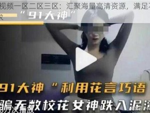 91 视频一区二区三区：汇聚海量高清资源，满足不同需求