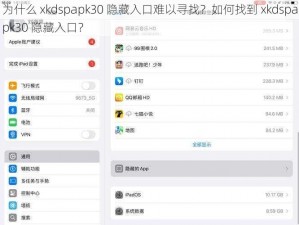 为什么 xkdspapk30 隐藏入口难以寻找？如何找到 xkdspapk30 隐藏入口？