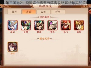 少年三国志2：魏国紫金将曹节阵容攻略解析与实战策略