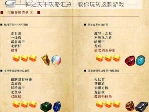 神之天平攻略汇总：教你玩转这款游戏