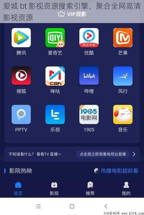 爱城 bt 影视资源搜索引擎，聚合全网高清影视资源