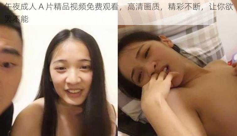 午夜成人 A 片精品视频免费观看，高清画质，精彩不断，让你欲罢不能