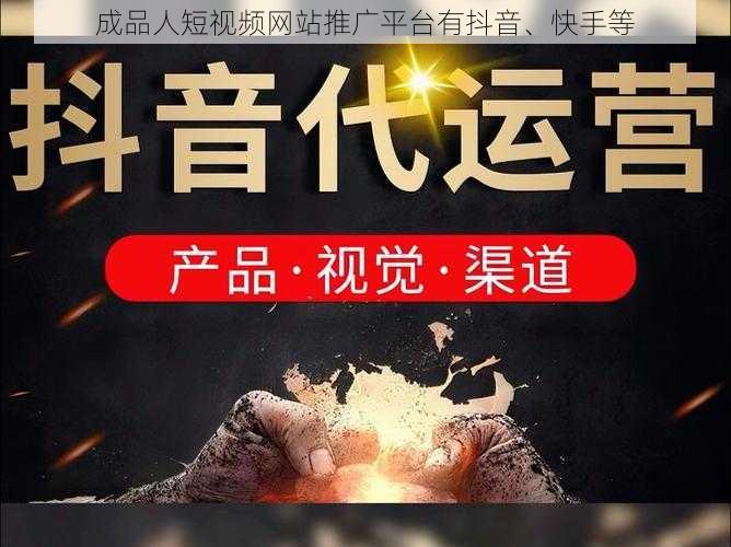 成品人短视频网站推广平台有抖音、快手等