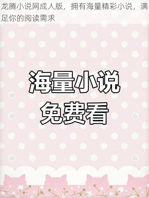 龙腾小说网成人版，拥有海量精彩小说，满足你的阅读需求