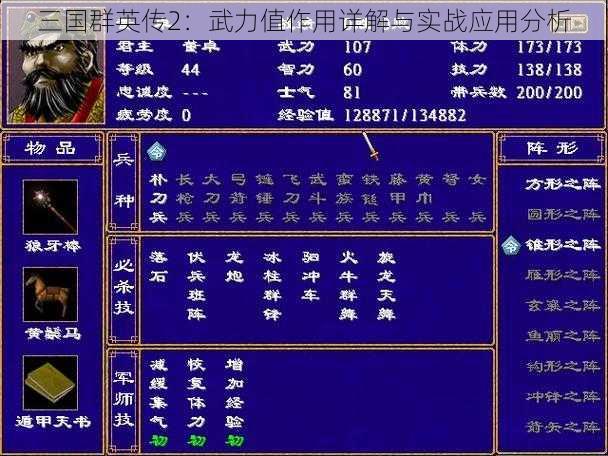 三国群英传2：武力值作用详解与实战应用分析