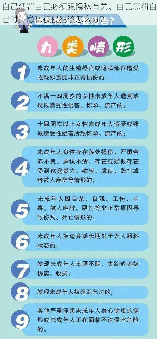 自己惩罚自己必须跟隐私有关、自己惩罚自己时，隐私被侵犯该怎么办？