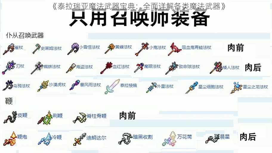 《泰拉瑞亚魔法武器宝典：全面详解各类魔法武器》