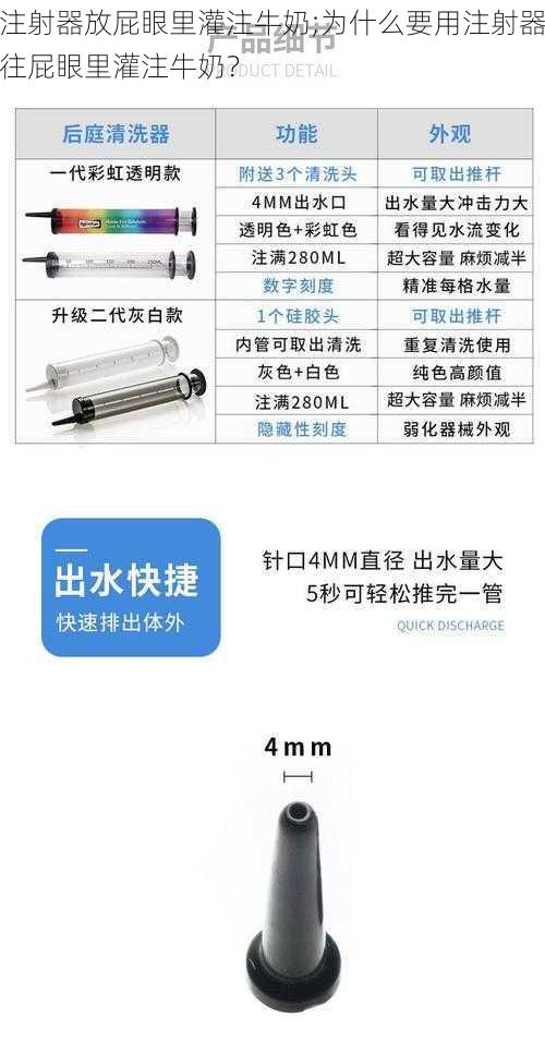 注射器放屁眼里灌注牛奶;为什么要用注射器往屁眼里灌注牛奶？