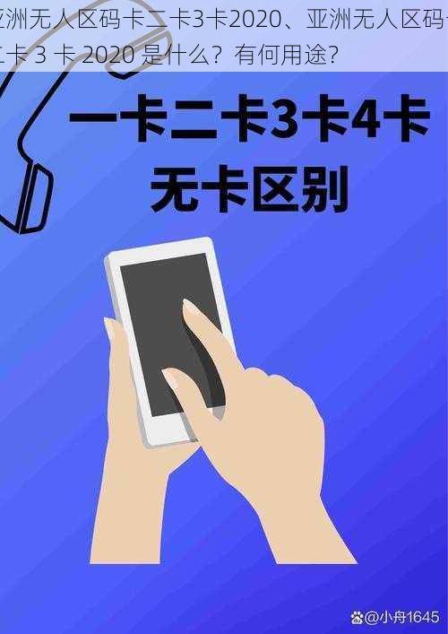 亚洲无人区码卡二卡3卡2020、亚洲无人区码卡二卡 3 卡 2020 是什么？有何用途？