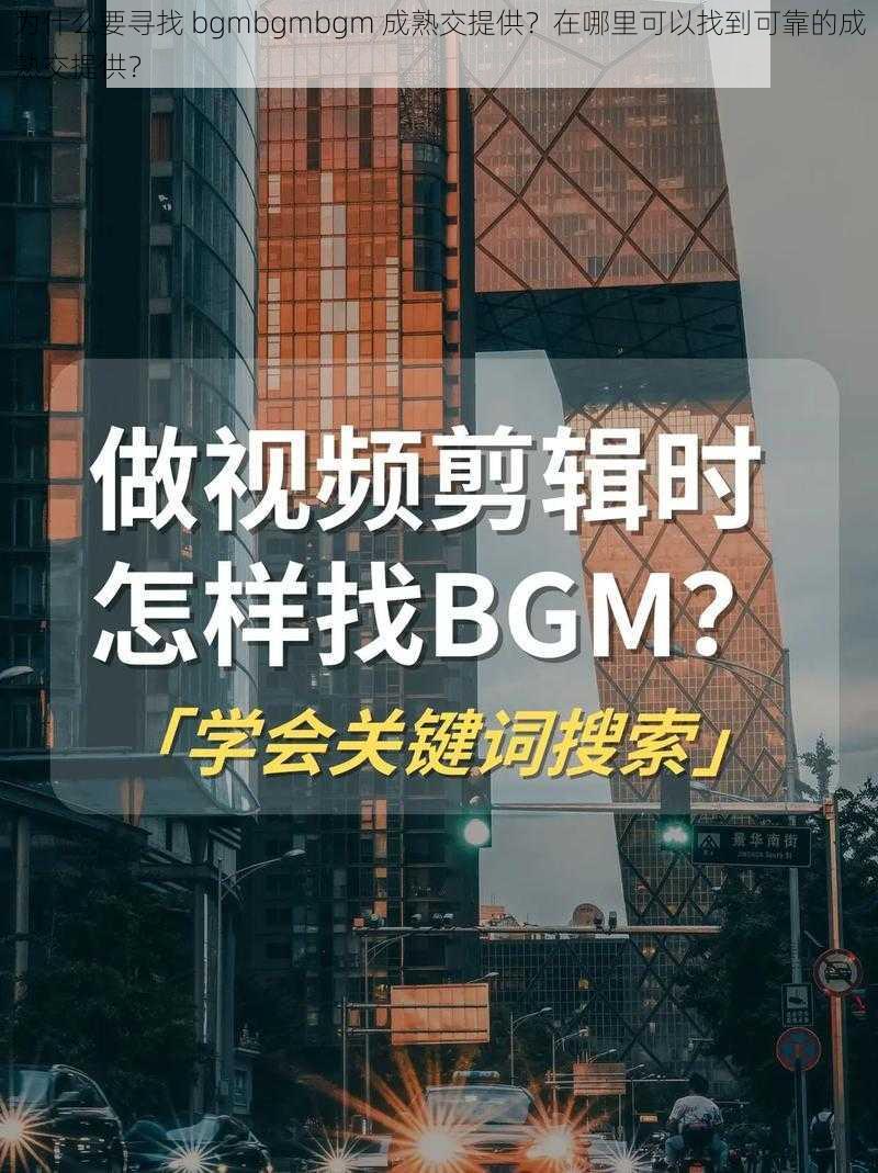 为什么要寻找 bgmbgmbgm 成熟交提供？在哪里可以找到可靠的成熟交提供？