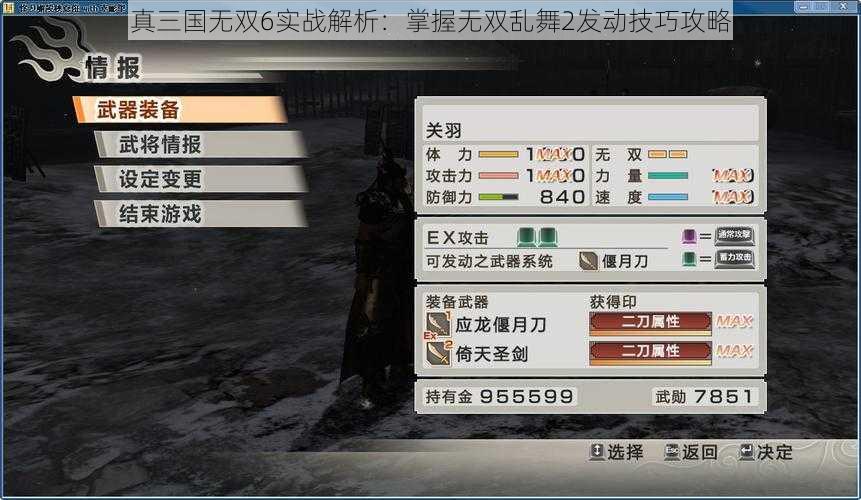 真三国无双6实战解析：掌握无双乱舞2发动技巧攻略