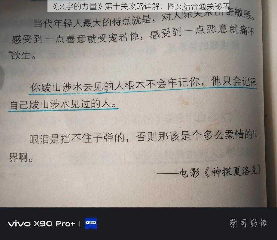 《文字的力量》第十关攻略详解：图文结合通关秘籍