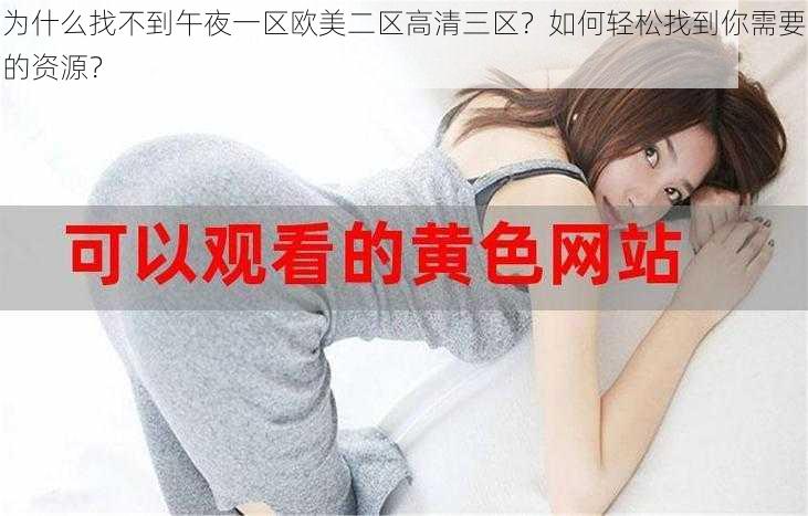 为什么找不到午夜一区欧美二区高清三区？如何轻松找到你需要的资源？