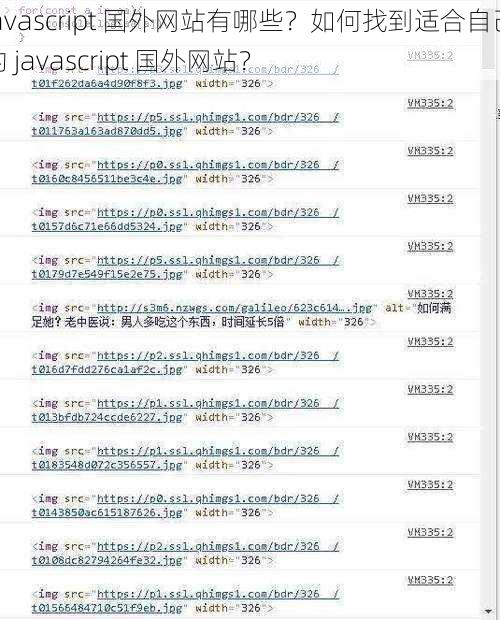 javascript 国外网站有哪些？如何找到适合自己的 javascript 国外网站？