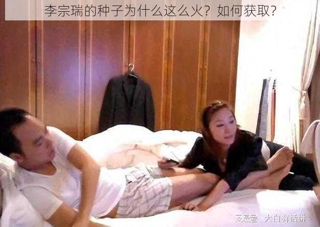 李宗瑞的种子为什么这么火？如何获取？