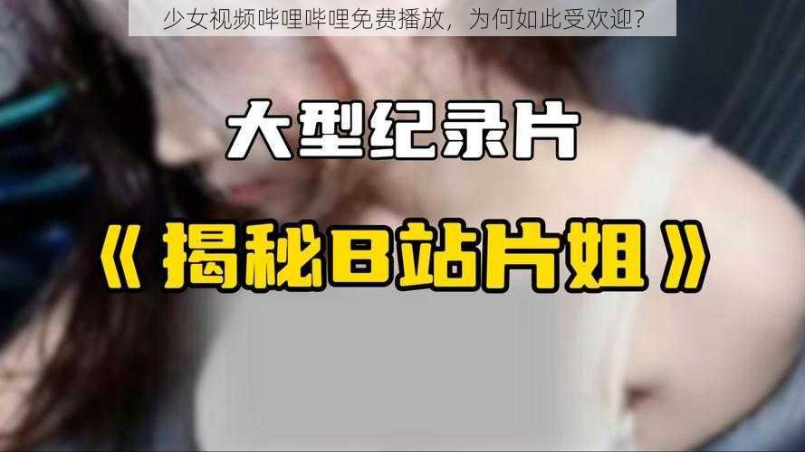 少女视频哔哩哔哩免费播放，为何如此受欢迎？