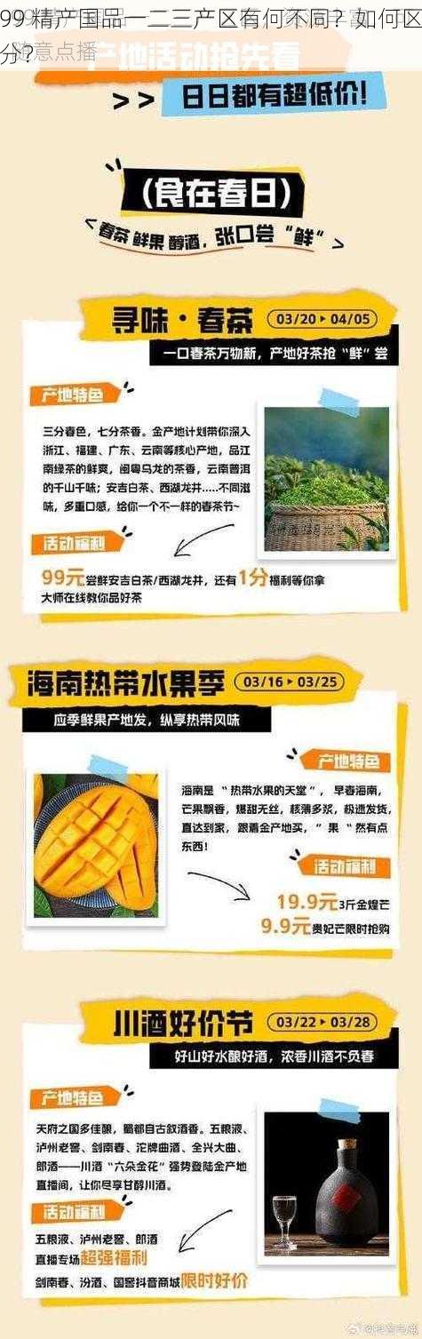 99 精产国品一二三产区有何不同？如何区分？