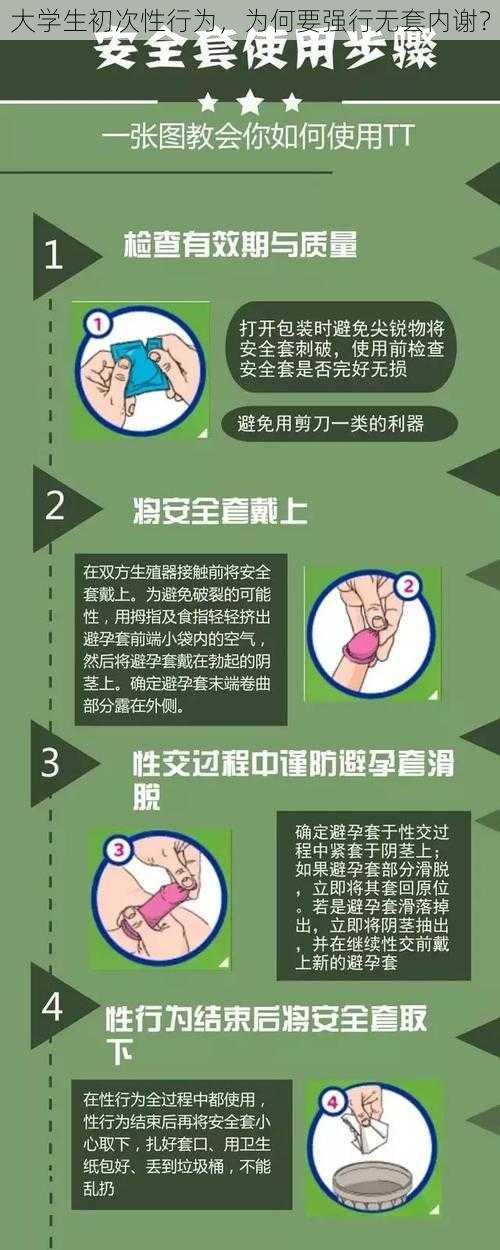 大学生初次性行为，为何要强行无套内谢？