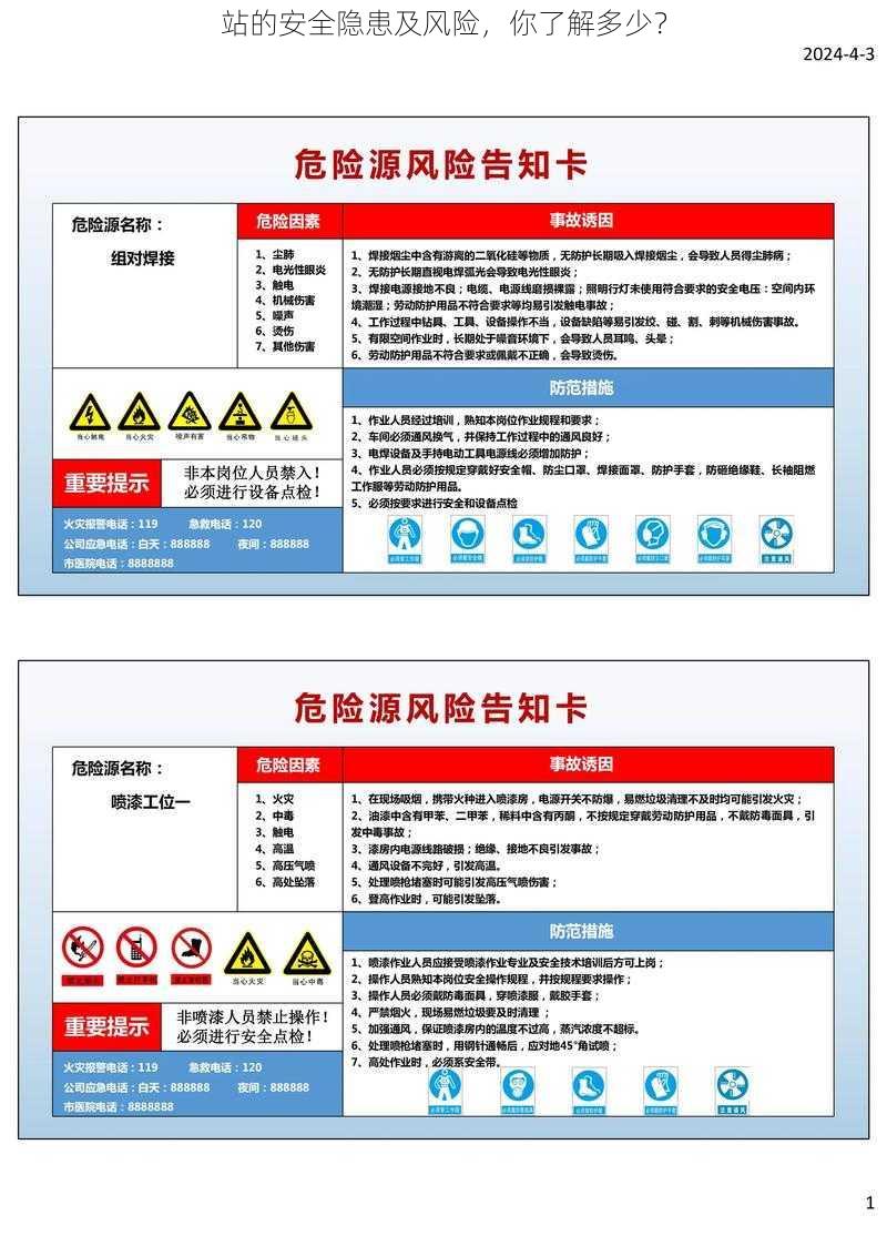 站的安全隐患及风险，你了解多少？