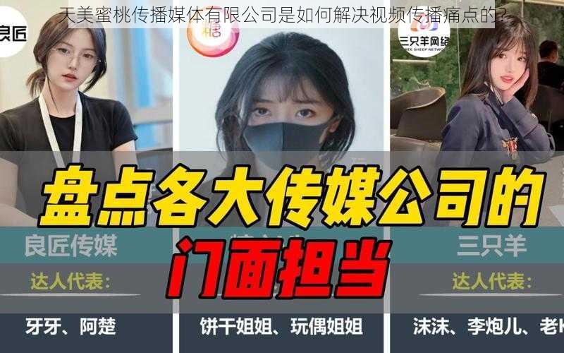 天美蜜桃传播媒体有限公司是如何解决视频传播痛点的？