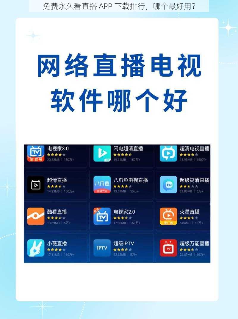 免费永久看直播 APP 下载排行，哪个最好用？