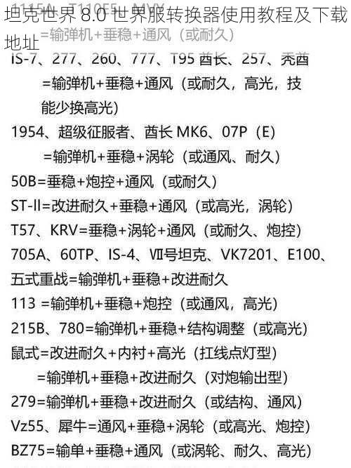 坦克世界 8.0 世界服转换器使用教程及下载地址