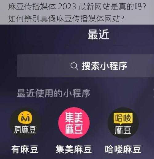 麻豆传播媒体 2023 最新网站是真的吗？如何辨别真假麻豆传播媒体网站？