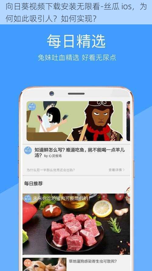 向日葵视频下载安装无限看-丝瓜 ios，为何如此吸引人？如何实现？