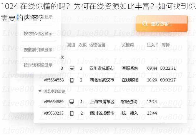 1024 在线你懂的吗？为何在线资源如此丰富？如何找到你需要的内容？