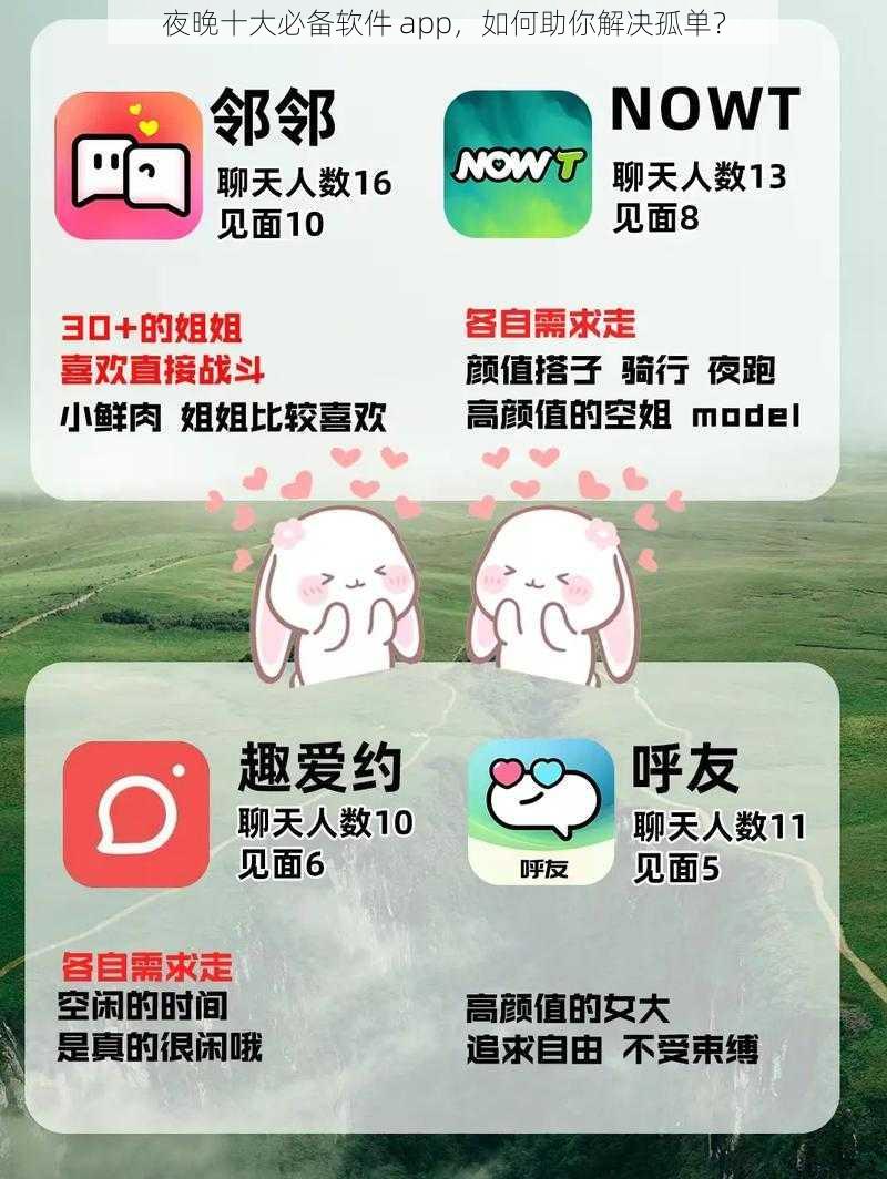 夜晚十大必备软件 app，如何助你解决孤单？