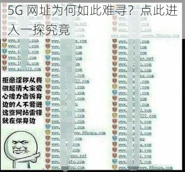 5G 网址为何如此难寻？点此进入一探究竟