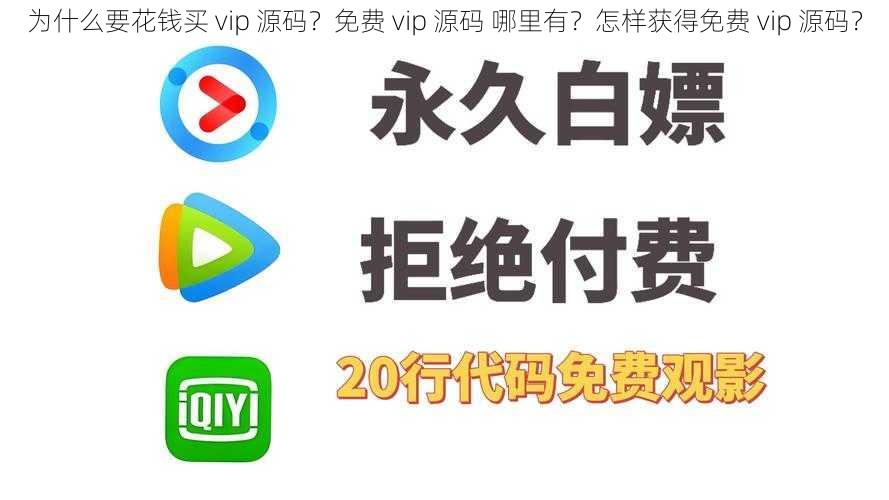 为什么要花钱买 vip 源码？免费 vip 源码 哪里有？怎样获得免费 vip 源码？