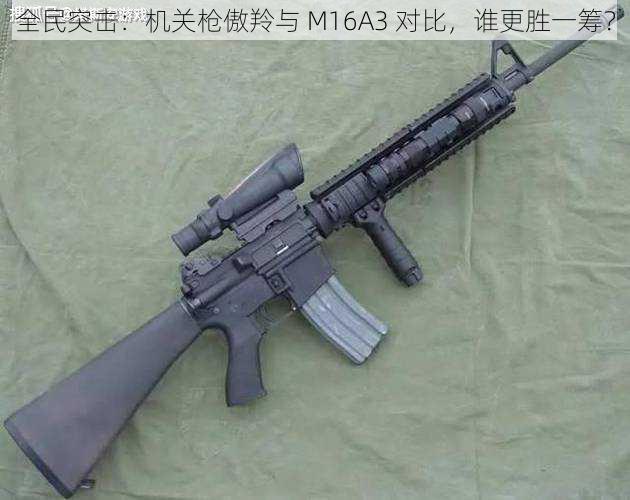 全民突击：机关枪傲羚与 M16A3 对比，谁更胜一筹？