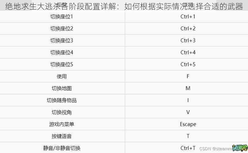 绝地求生大逃杀各阶段配置详解：如何根据实际情况选择合适的武器