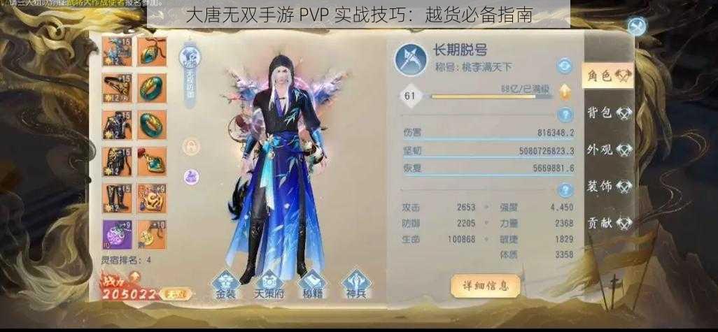 大唐无双手游 PVP 实战技巧：越货必备指南