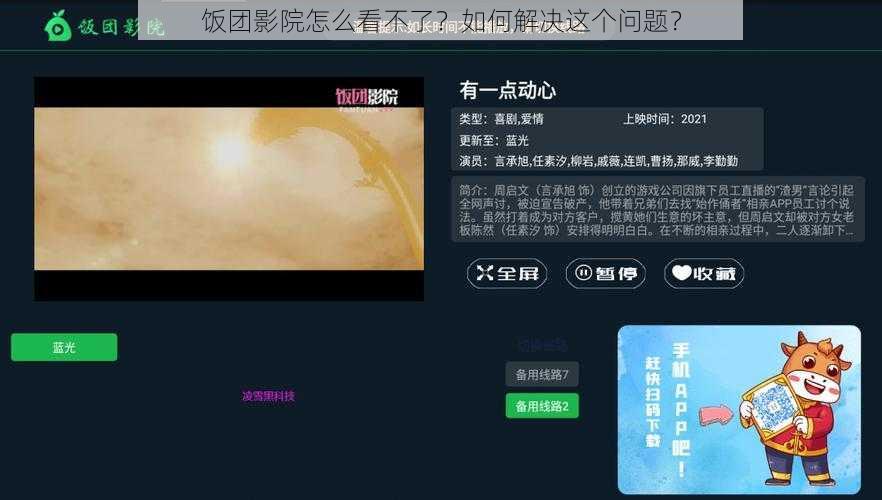 饭团影院怎么看不了？如何解决这个问题？